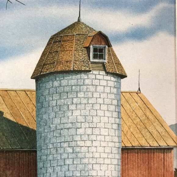 NWOT Vintage Coca-Cola Barn and Silo Matted Wood Glass Framed Print - Picture 6 of 8